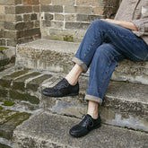 Designer-Schuhe, weich, zum Schnüren, echte Flats, handgefertigt